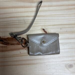 Andar The Poppy Keychain Card Wallet Coin Purse Camel Tan Leather